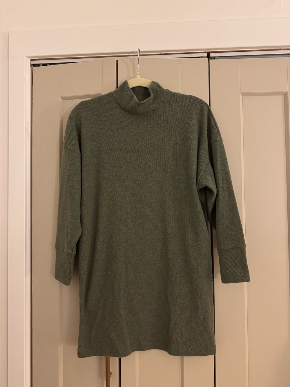 Abercrombie & Fitch Mock Neck Tunic Sweater Dress in Green Size XSP